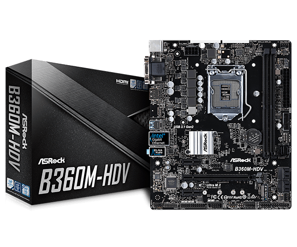 Mainboard Asrock B360M HDV Socket 1151v2 _518SP